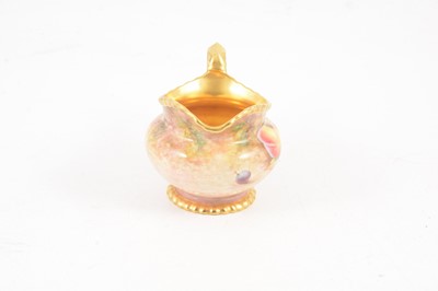 Lot 24 - Royal Worcester fruit painted jug, Peter Platt