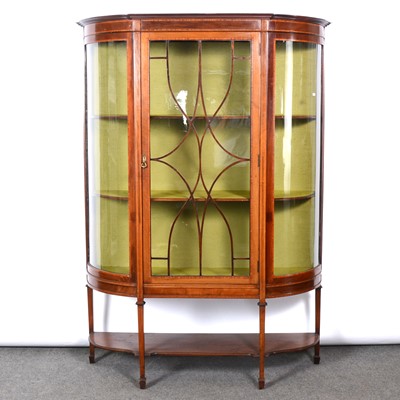 Lot 540 - Late Victorian inlaid mahogany display cabinet