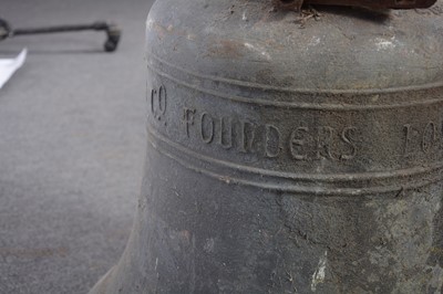 Lot 645 - Cast bronze bell, Taylor & Co, Loughborough, 1890
