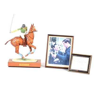 Lot 23 - Royal Worcester model, HRH Prince Charles on Pan's Folly