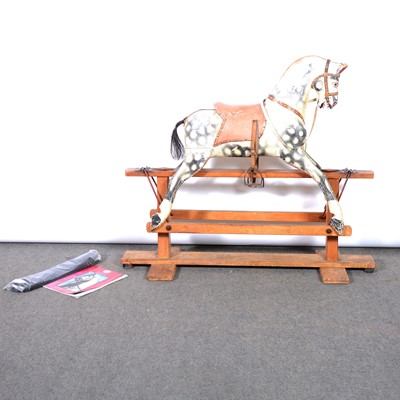 Lot 560 - Victorian painted wood rocking horse, small size