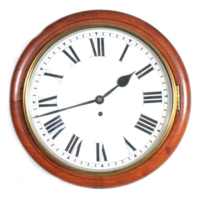 Lot 566 - A mahogany case dial clock.
