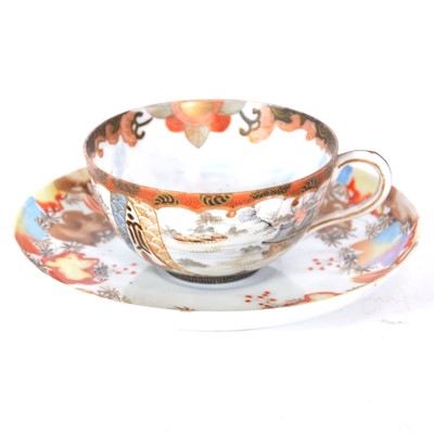 Lot 42 - Japanese egg-shell porcelain cup and associated saucer