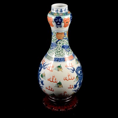 Lot 6 - Chinese porcelain bottle vase, probably 19th/20th Century