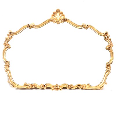 Lot 561 - Modern cartouche gilt framed wall mirror