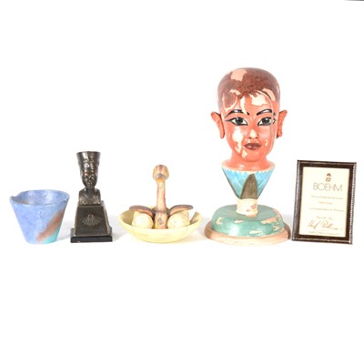 Lot 51 - 'Child King' a porcelain model from the Ancient Tutankhamun Collection by Boehm Studio, etc