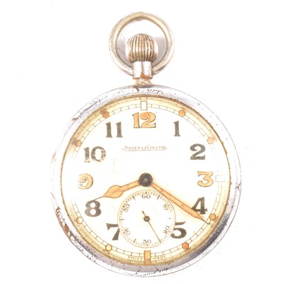 Lot 386 - Jaeger-LeCoultre - a military open face watch.