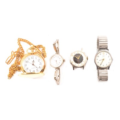 Lot 409 - A collection of vintage wristwatches and pocket watches.