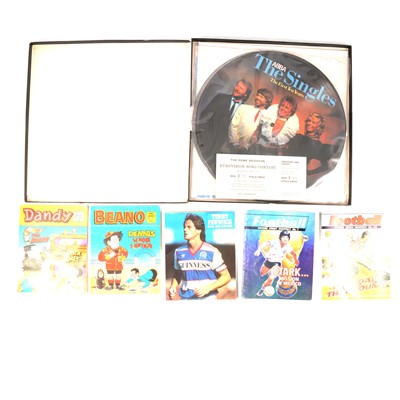 Lot 92 - Beano and Comic Library, Football Picture Story Monthly, Abba The Singles - The First ten Years.