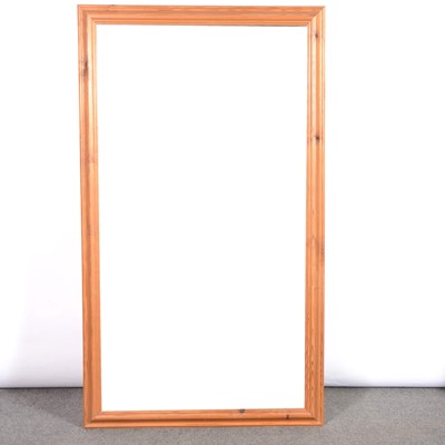Lot 569 - Two modern wall mirrors, moulded pine frames
