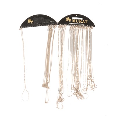 Lot 318 - Twenty-four white metal chains.