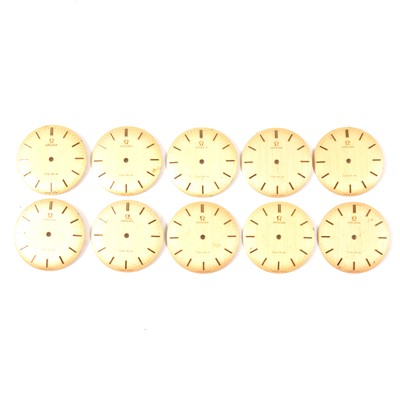 Lot 374 - Ten Omega Geneve watch dials