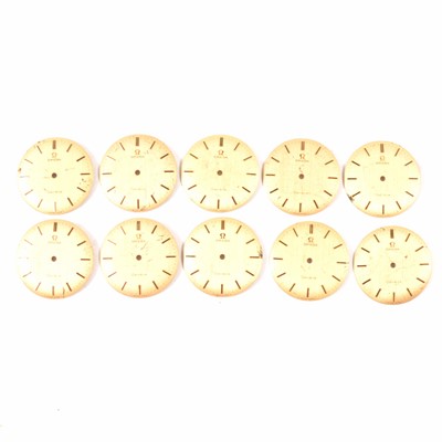 Lot 373 - Ten Omega Geneve watch dials