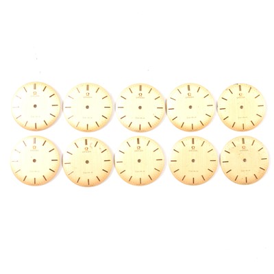 Lot 376 - Ten Omega Geneve watch dials
