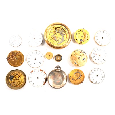 Lot 5 - Various pocket watch part movements
