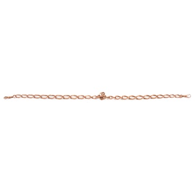Lot 346 - A 9 carat rose gold double albert watch chain.