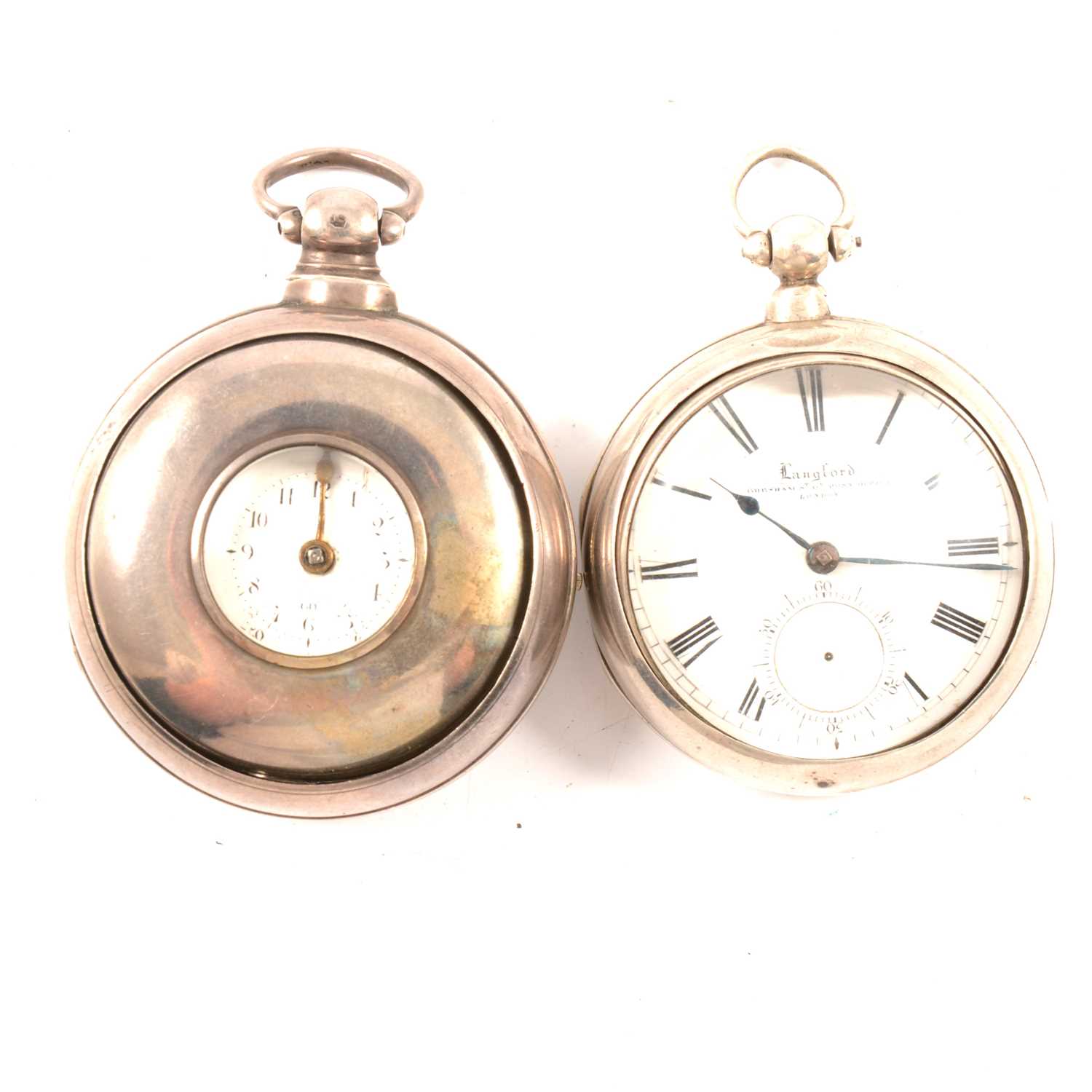 Lot 77 - Two silver pocket watches
