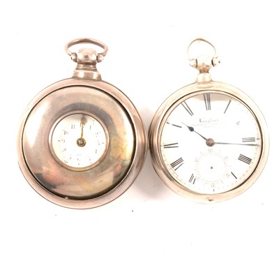 Lot 77 - Two silver pocket watches