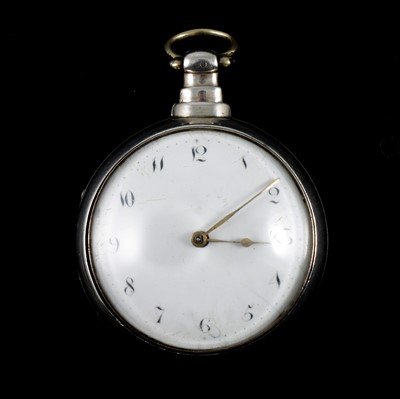 Lot 10 - Silver pair cased pocket watch, London 1821