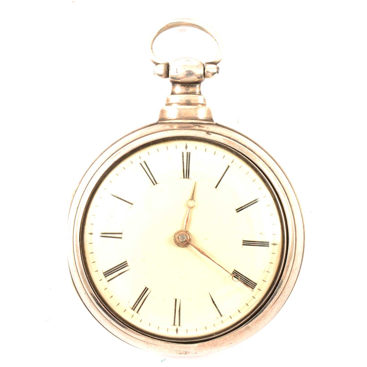 Lot 24 - Silver pair cased pocket watch, Chester 1845
