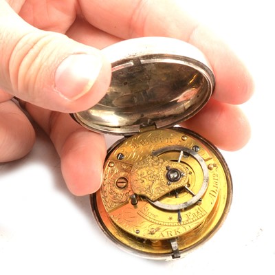Lot 16 - Silver pair cased pocket watch, London 1811