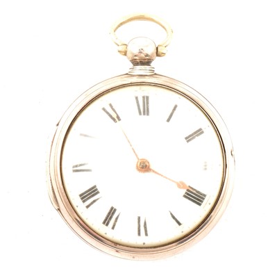 Lot 14 - Silver pair cased pocket watch, London 1808