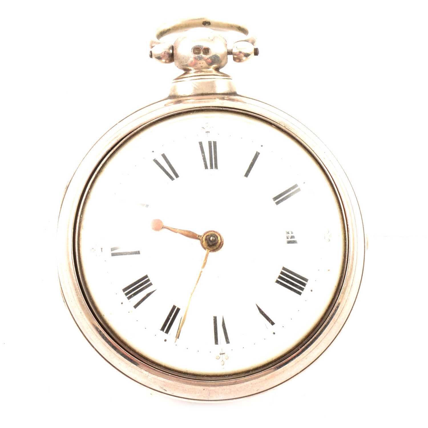 Lot 20 - Silver pair cased pocket watch, London 1823