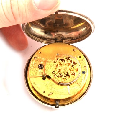 Lot 20 - Silver pair cased pocket watch, London 1823