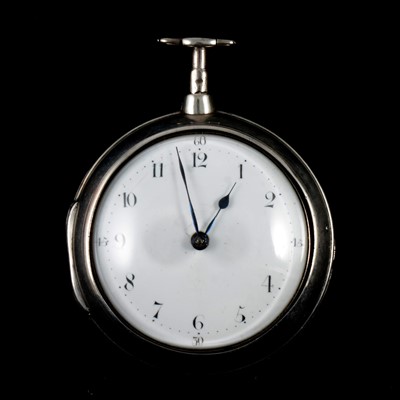 Lot 17 - Silver pair cased pocket watch, London 1803