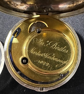 Lot 23 - Silver pair cased pocket watch, London 1800