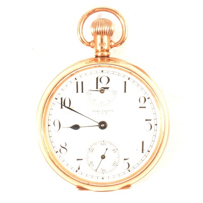 Lot 178 - 9ct gold open faced pocket watch, Birmingham 1928