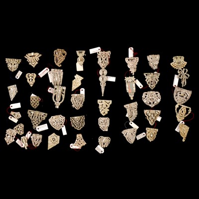Lot 368 - Forty Art Deco and later clear paste single dress clips.