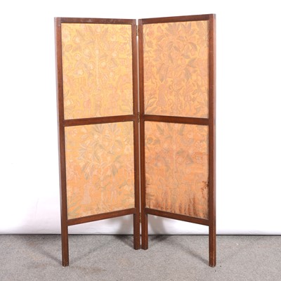 Lot 513 - A Victorian mahogany two-fold demi screen