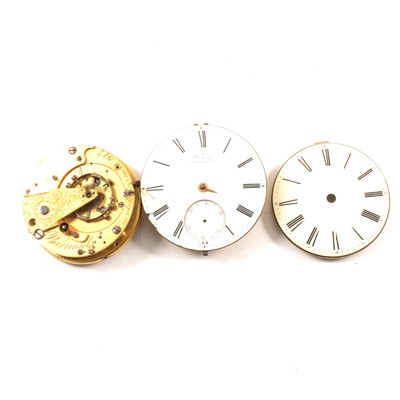 Lot 117 - Two pocket watch movements, Barraud's, London