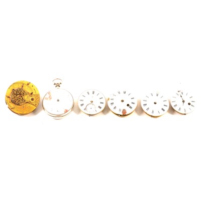Lot 127 - Six verge pocket watch movements of local interest