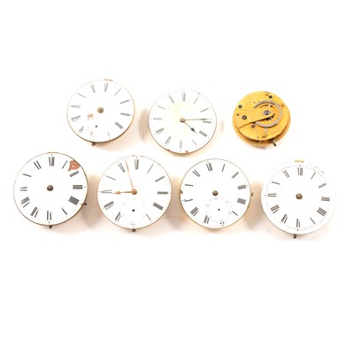 Lot 129 - Seven pocket watch movements