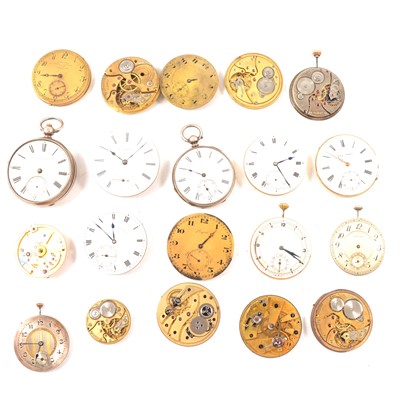 Lot 132 - Quantity of slim dress pocket watch movements and others
