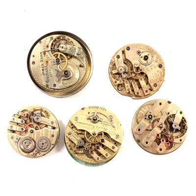 Lot 124 - Five Neuchatel pocket watch movements