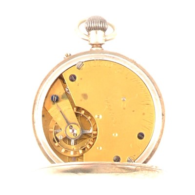 Lot 41 - Silver cased open faced pocket watch, London 1894