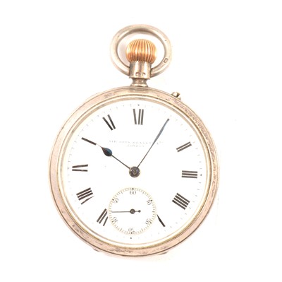 Lot 35 - Silver cased open faced pocket watch, London 1901