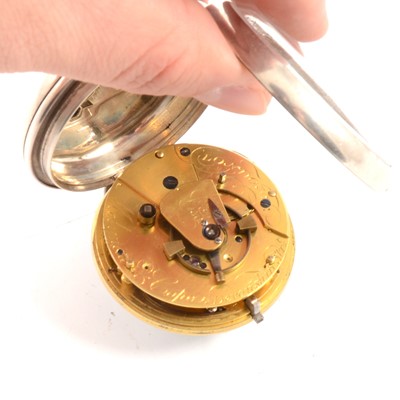 Lot 34 - Silver cased open faced pocket watch, London 1900