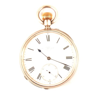 Lot 38 - Silver cased open faced pocket watch, London 1889