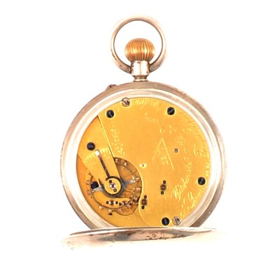 Lot 40 - Silver cased open faced pocket watch, London 1900