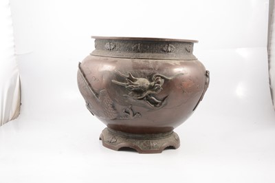 Lot 13 - Japanese bronze jardinière and a bronze censer