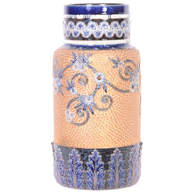 Lot 32 - Doulton Lambeth, a stoneware floor standing stick stand
