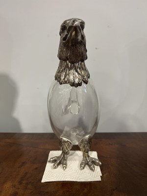 Lot 156 - An early 20th century novelty decanter/ claret jug in the form of an eagle