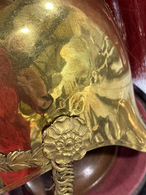 Lot 26 - Victorian officer’s Albert pattern gilt helmet