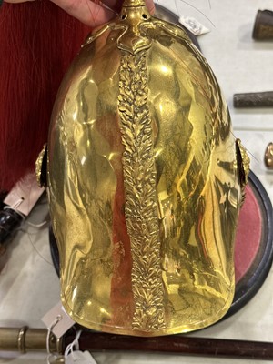 Lot 26 - Victorian officer’s Albert pattern gilt helmet