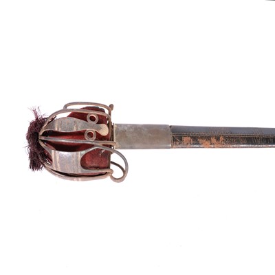 Lot 41 - Military basket hilted broadsword