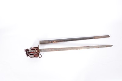 Lot 41 - Military basket hilted broadsword